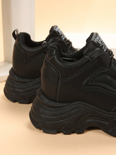 Women's Platform Sneakers With Wedge Heels