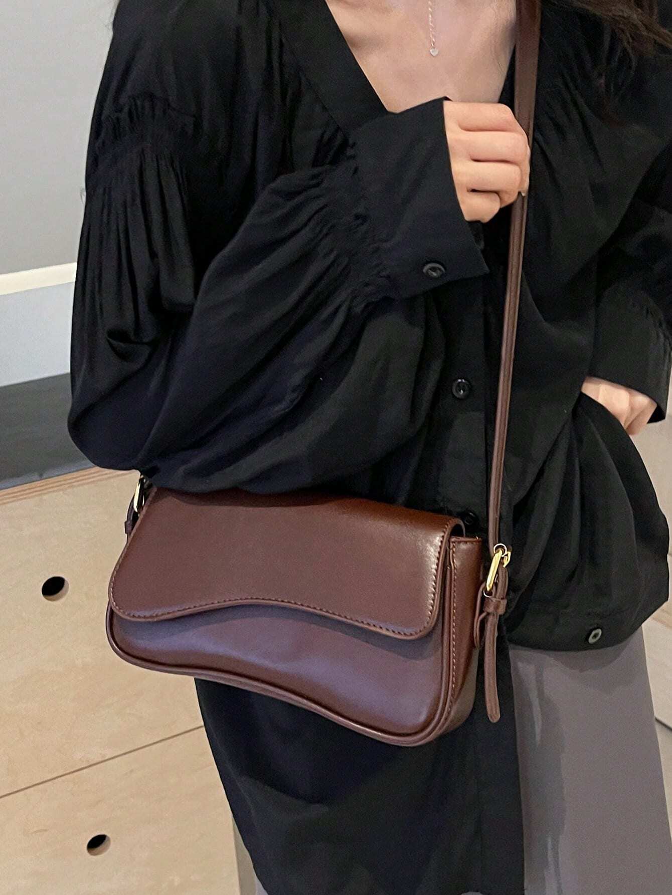 Minimalist Flap Square Bag For Teen Girls