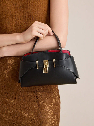 MOTF PREMIUM IRONMONGERY PU LEATHER TOP HANDLE BAG