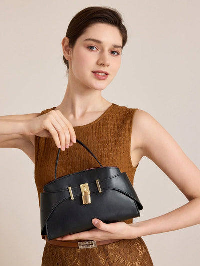 MOTF PREMIUM IRONMONGERY PU LEATHER TOP HANDLE BAG