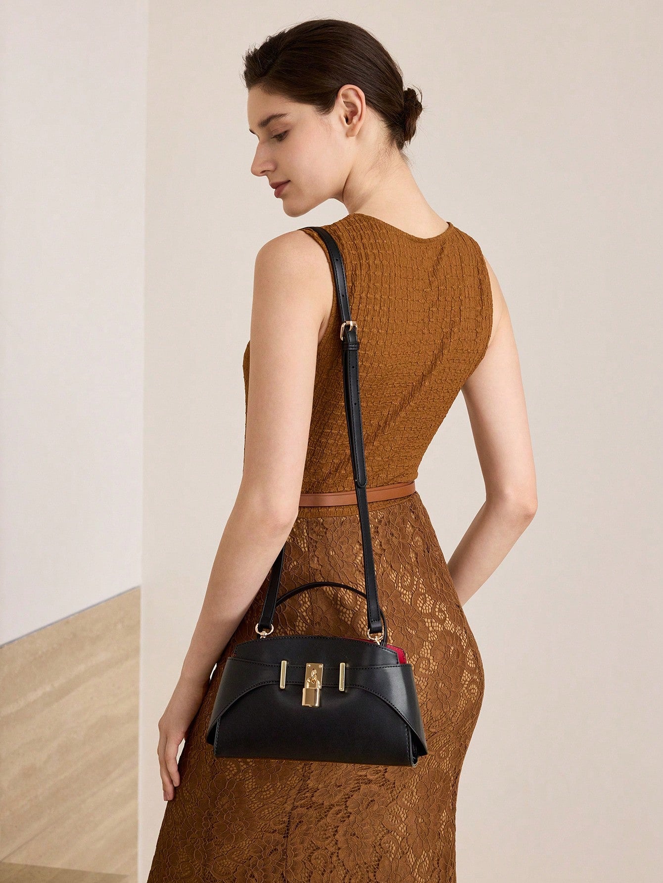 MOTF PREMIUM IRONMONGERY PU LEATHER TOP HANDLE BAG