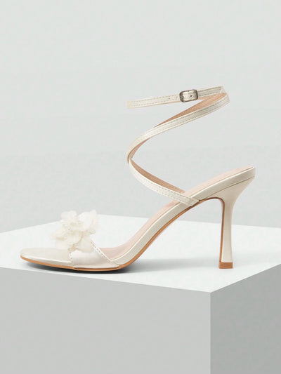 MOTF PREMIUM WOMEN'S MINIMALIST ROUND TOE STRAPPY HIGH HEEL SANDALS