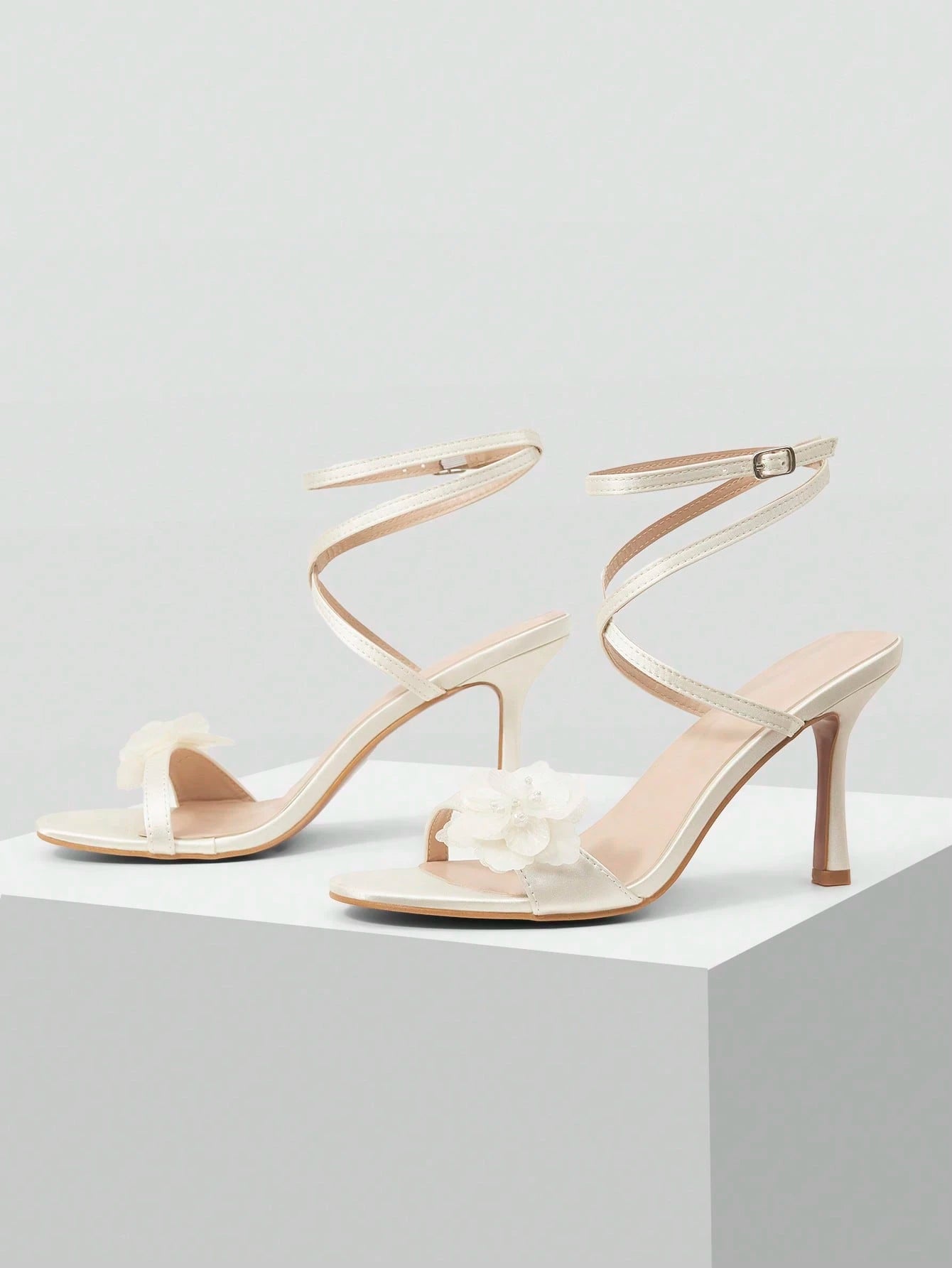 MOTF PREMIUM WOMEN'S MINIMALIST ROUND TOE STRAPPY HIGH HEEL SANDALS