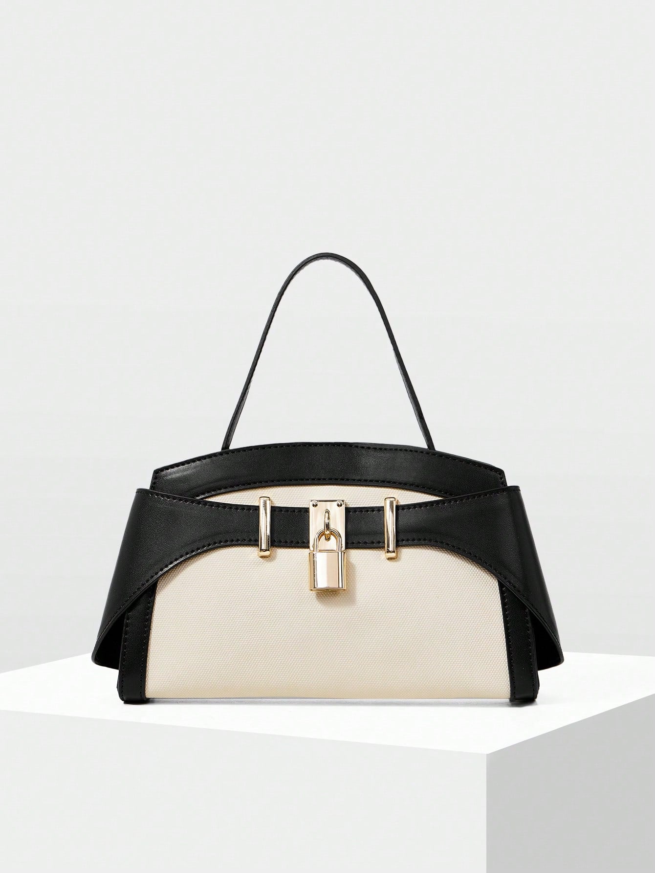 MOTF PREMIUM IRONMONGERY PU LEATHER TOP HANDLE BAG