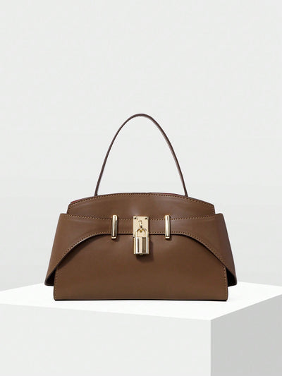MOTF PREMIUM IRONMONGERY PU LEATHER TOP HANDLE BAG