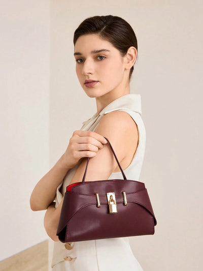 MOTF PREMIUM IRONMONGERY PU LEATHER TOP HANDLE BAG