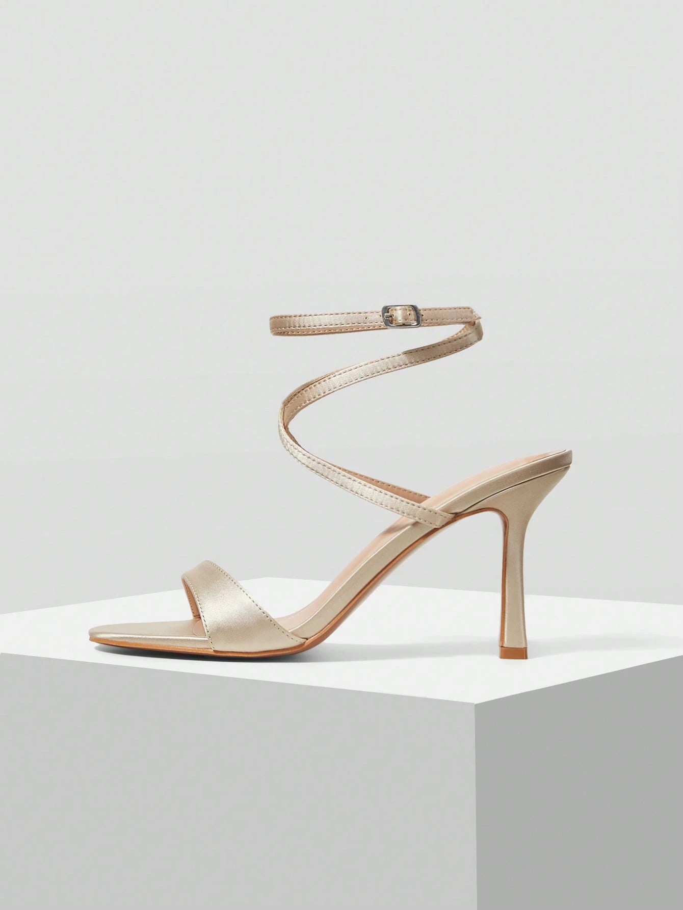 MOTF PREMIUM WOMEN'S MINIMALIST ROUND TOE STRAPPY HIGH HEEL SANDALS