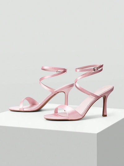 MOTF PREMIUM WOMEN'S MINIMALIST ROUND TOE STRAPPY HIGH HEEL SANDALS