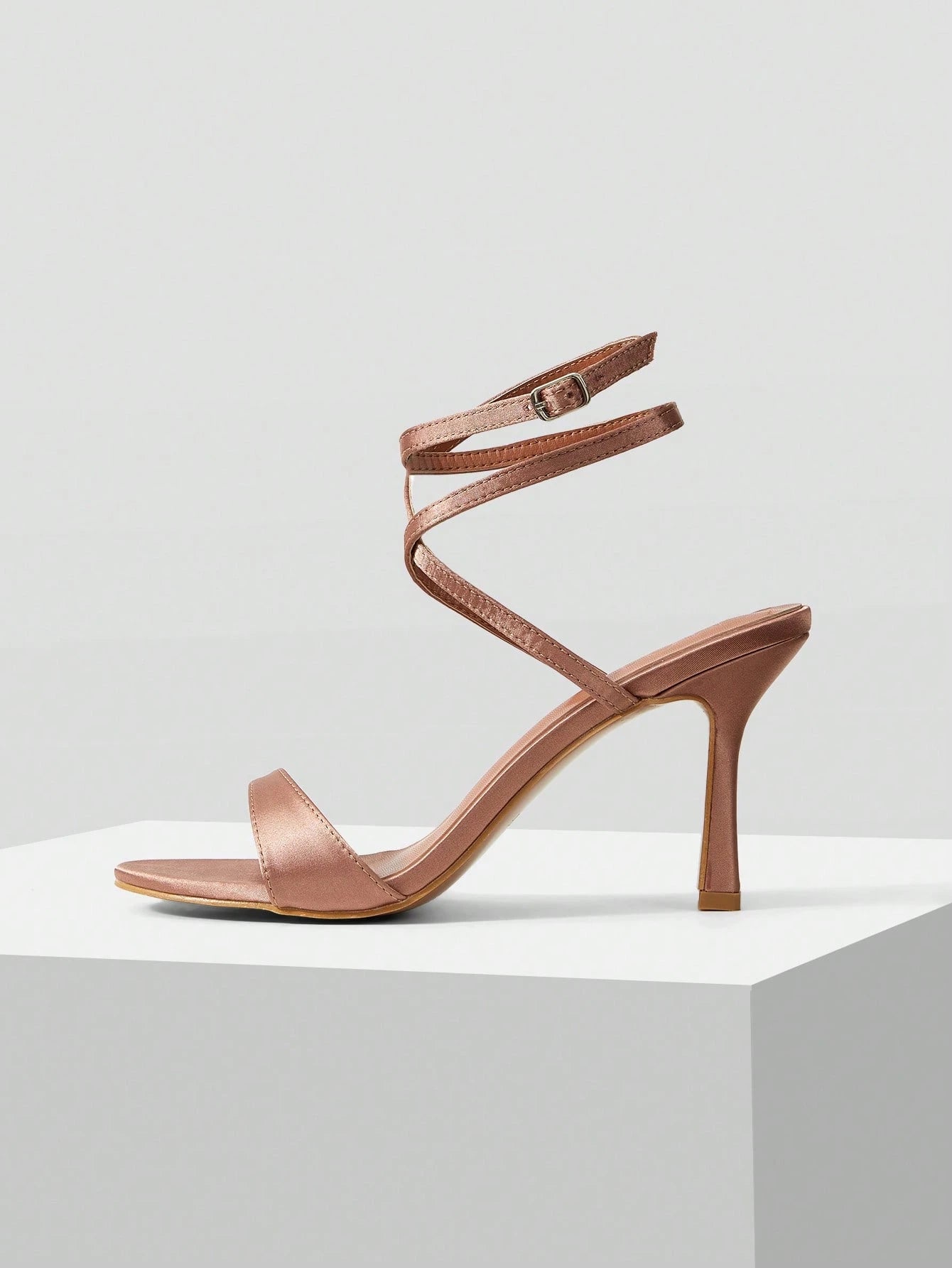 MOTF PREMIUM WOMEN'S MINIMALIST ROUND TOE STRAPPY HIGH HEEL SANDALS
