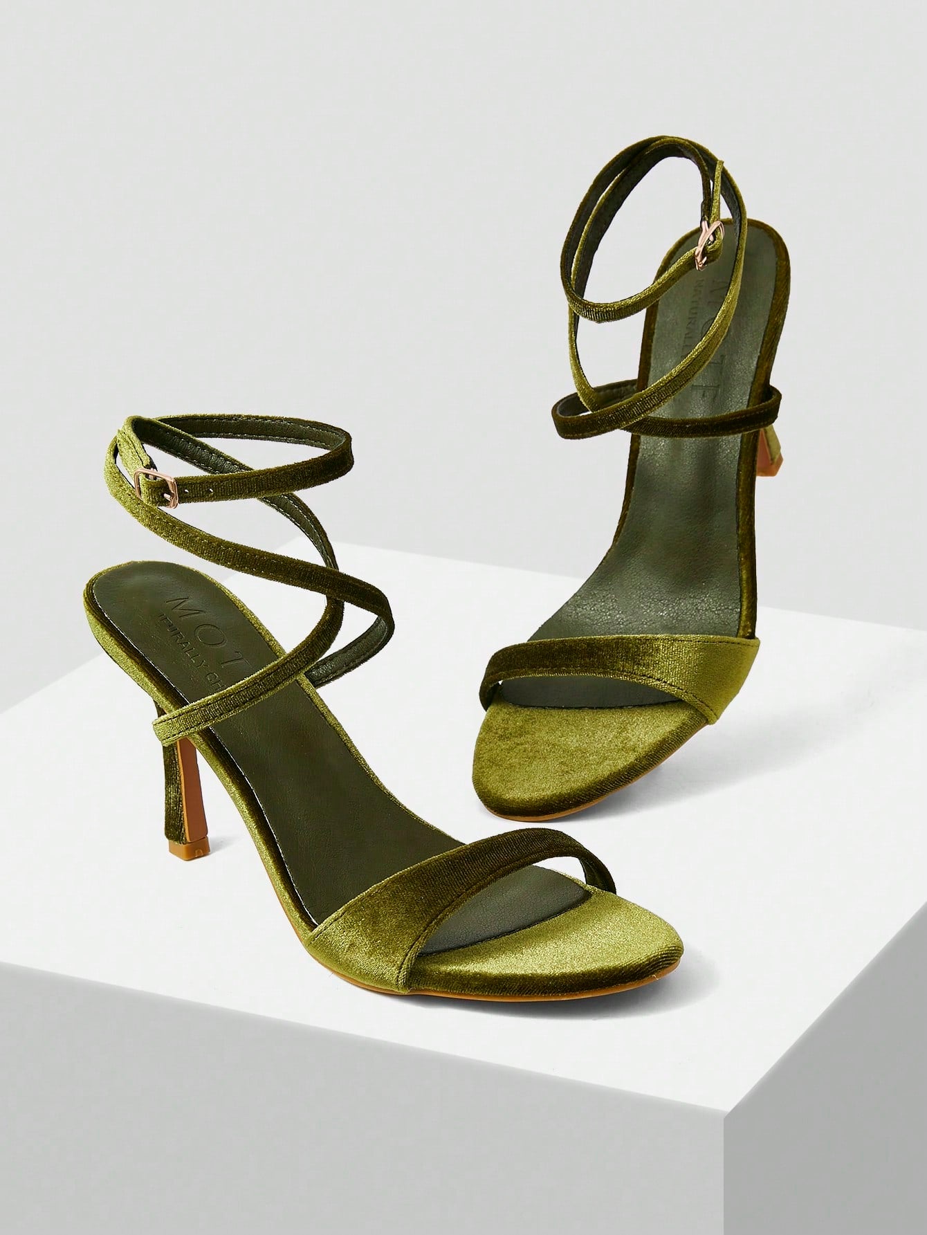 MOTF PREMIUM WOMEN'S MINIMALIST ROUND TOE STRAPPY HIGH HEEL SANDALS