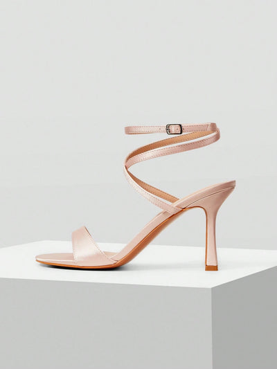 MOTF PREMIUM WOMEN'S MINIMALIST ROUND TOE STRAPPY HIGH HEEL SANDALS