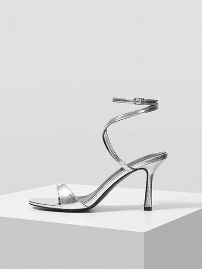 MOTF PREMIUM WOMEN'S MINIMALIST ROUND TOE STRAPPY HIGH HEEL SANDALS