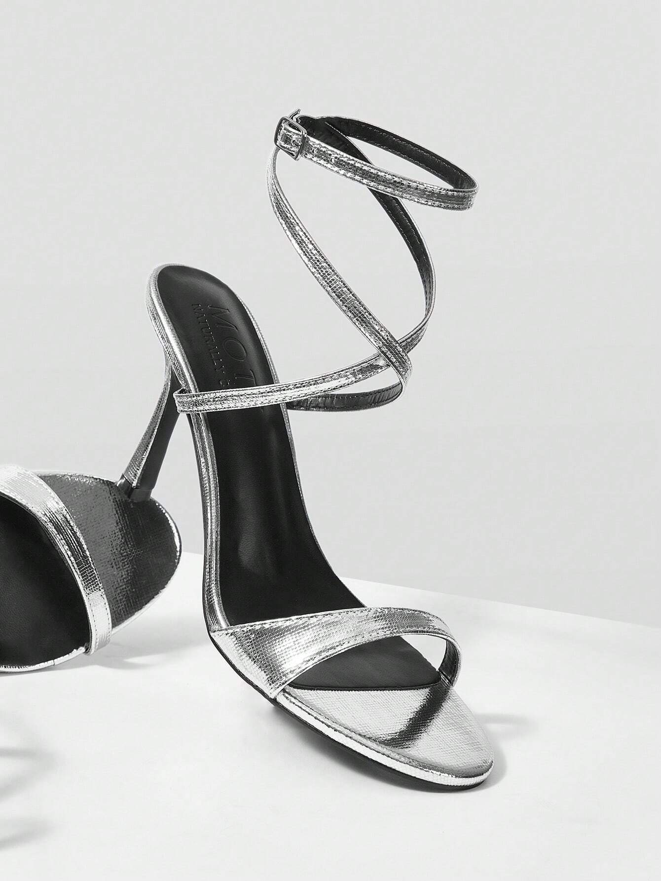 MOTF PREMIUM WOMEN'S MINIMALIST ROUND TOE STRAPPY HIGH HEEL SANDALS