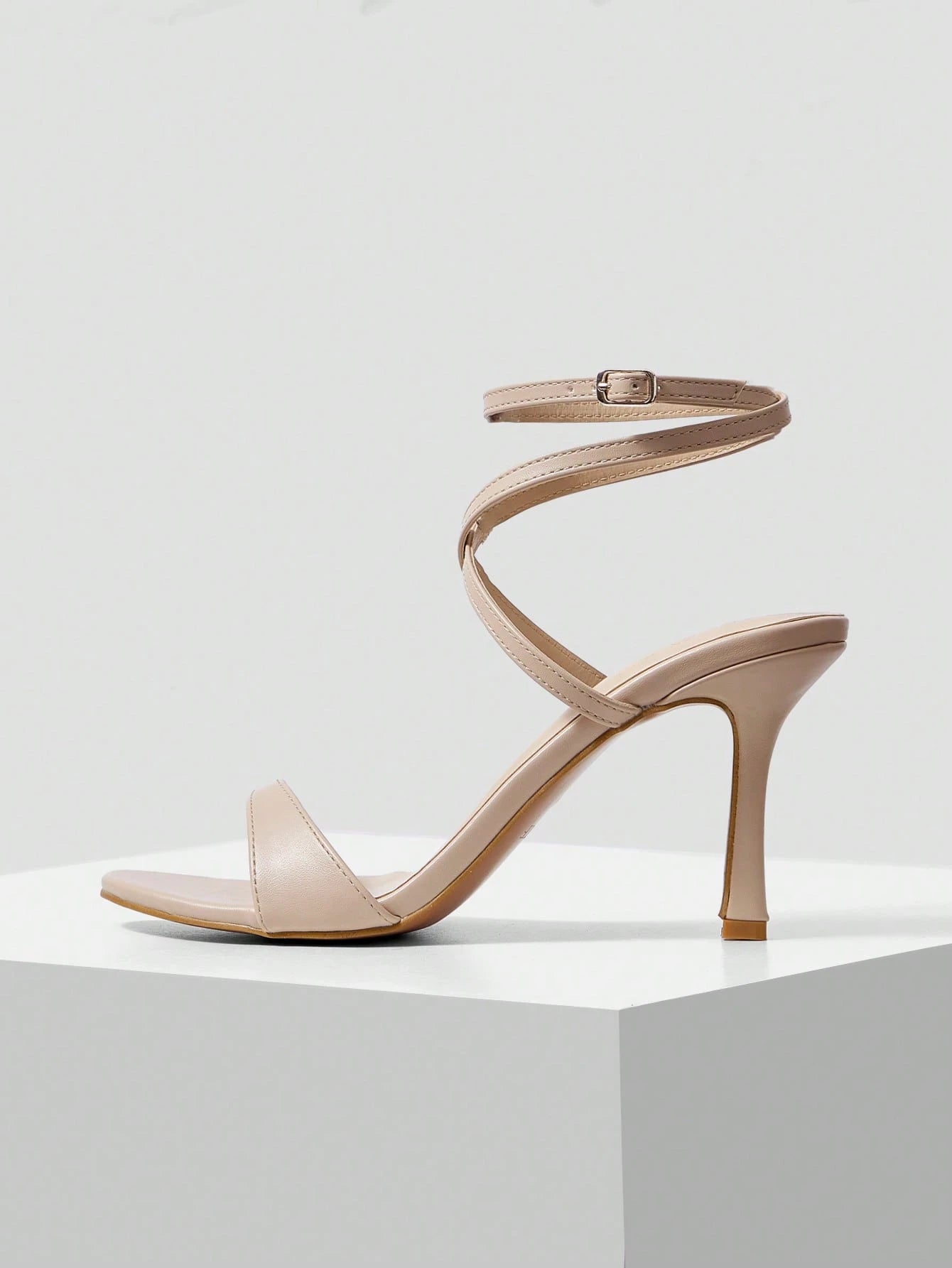 MOTF PREMIUM WOMEN'S MINIMALIST ROUND TOE STRAPPY HIGH HEEL SANDALS