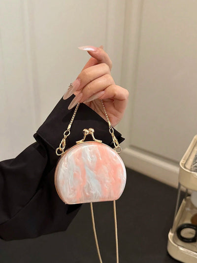 Niche Design Metal Chain Bag