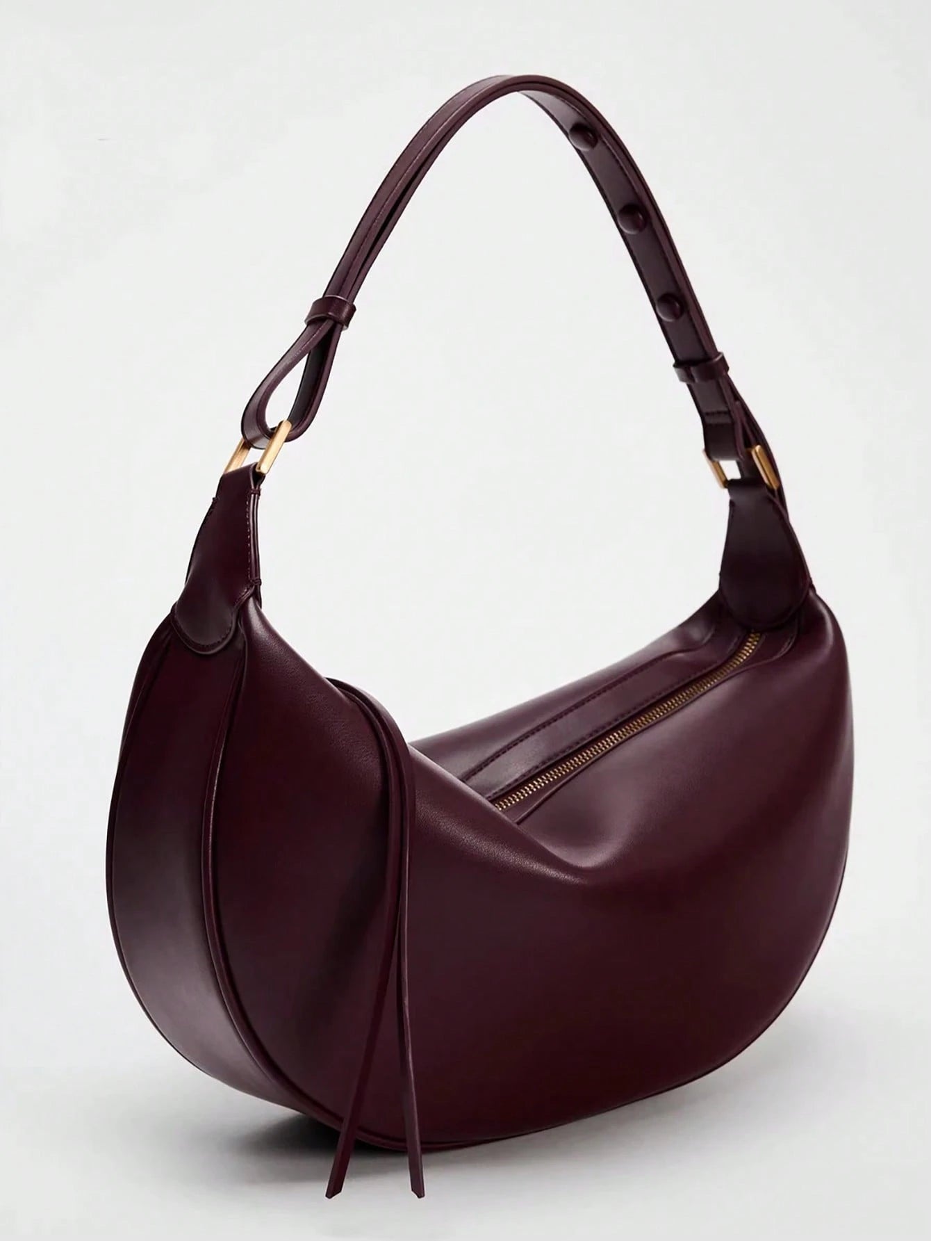Minimalist Chic Canvas Crescent Shoulder Bag
