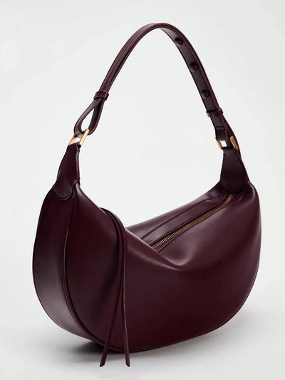 Minimalist Chic Canvas Crescent Shoulder Bag