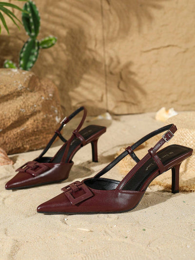 Women's Elegant Fashion Pointed Toe Slingback High Heel Pumps