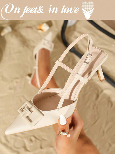 Women's Elegant Fashion Pointed Toe Slingback High Heel Pumps