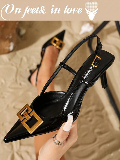 Women's Elegant Fashion Pointed Toe Slingback High Heel Pumps