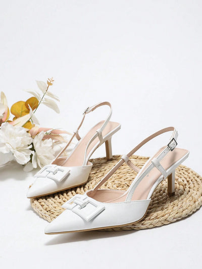 Women's Elegant Fashion Pointed Toe Slingback High Heel Pumps