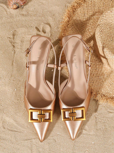 Women's Elegant Fashion Pointed Toe Slingback High Heel Pumps