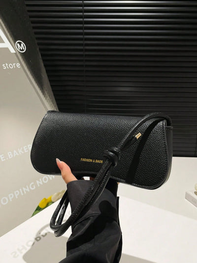 Minimalist Solid Color Shoulder Flap Bag