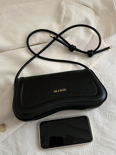 Minimalist Solid Color Shoulder Flap Bag