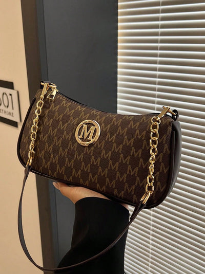 Minimalist Solid Color Shoulder Flap Bag