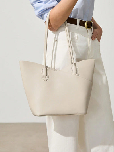 SHECARRY Women's Fashion Versatile Simple Solid Color Tote Bag