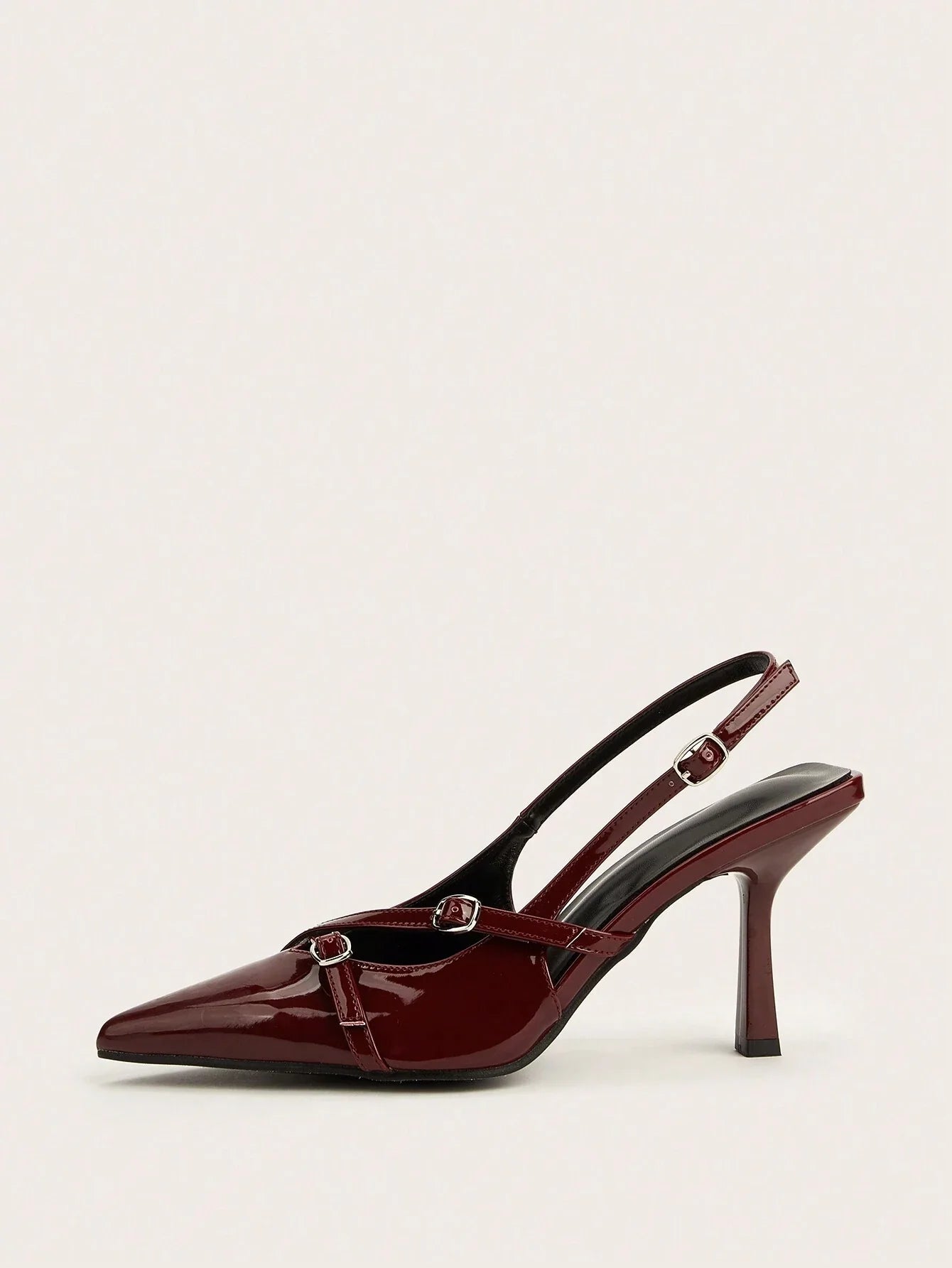 Cross Strap Buckle Stiletto High Heel Sandals With Pointed Toe