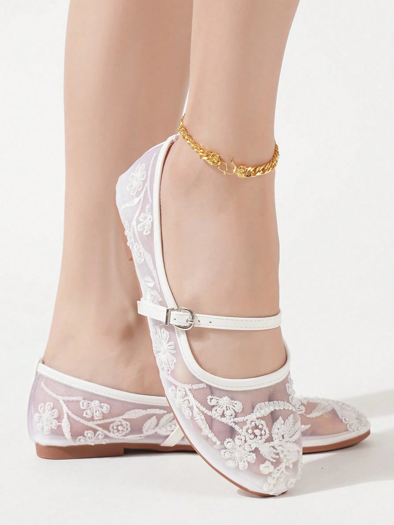 Women's Round Toe Mesh Ballet Flats