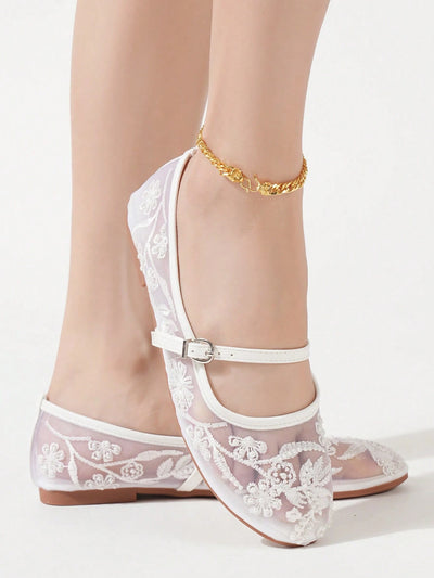 Women's Round Toe Mesh Ballet Flats