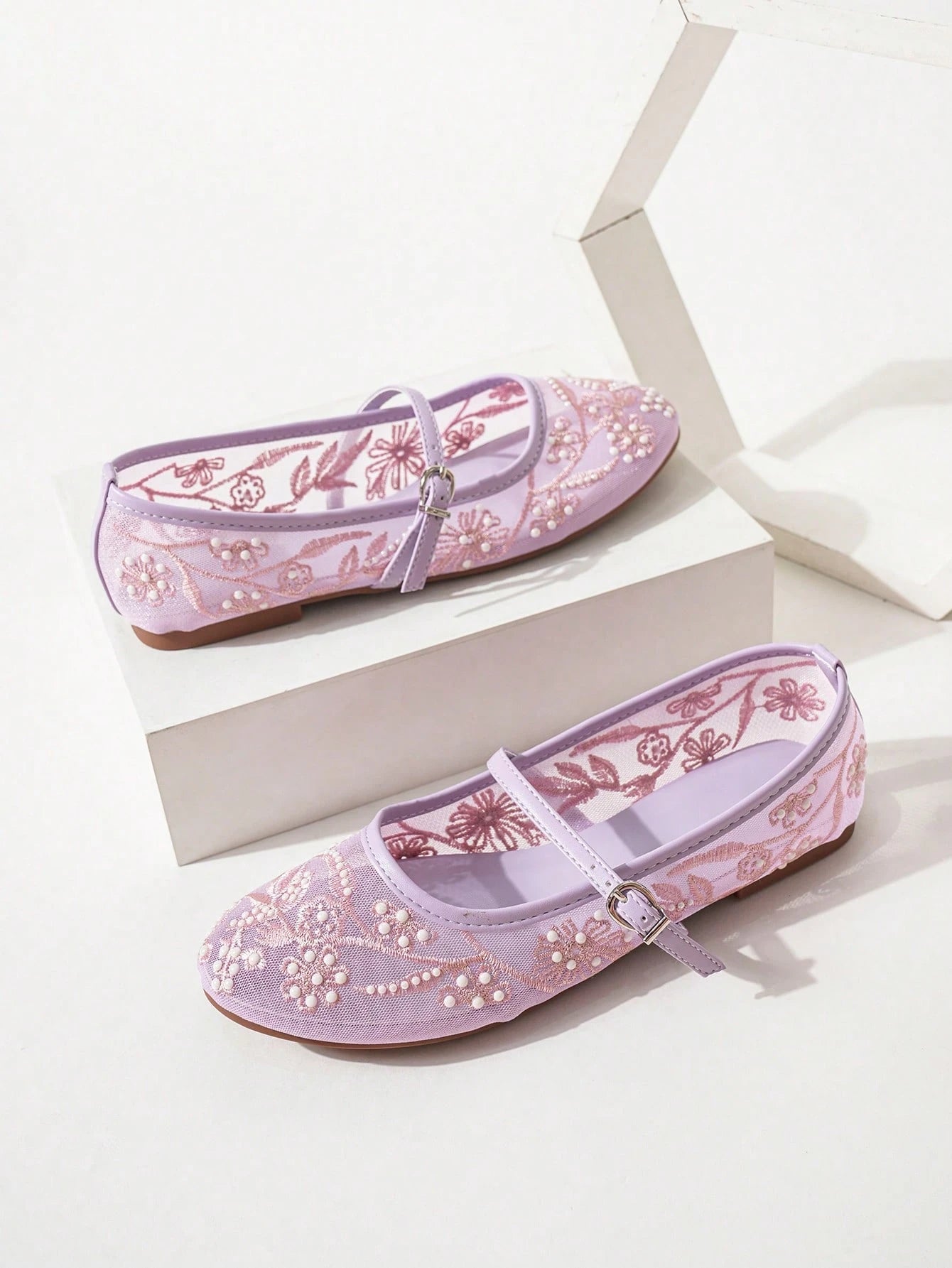 Women's Round Toe Mesh Ballet Flats