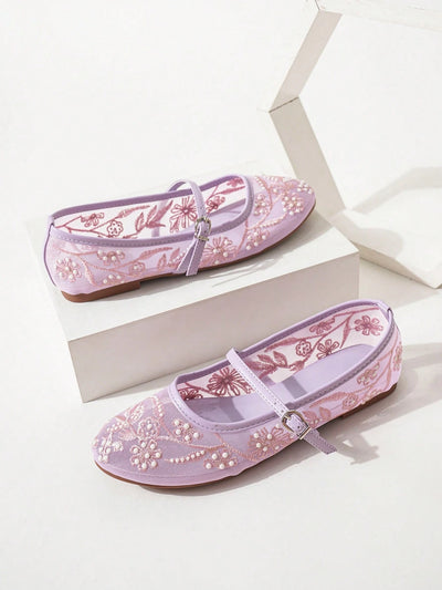 Women's Round Toe Mesh Ballet Flats