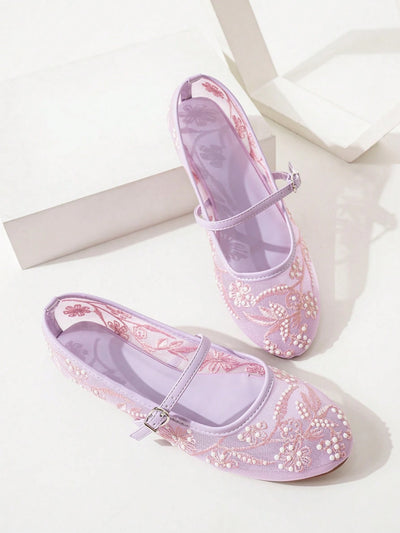Women's Round Toe Mesh Ballet Flats