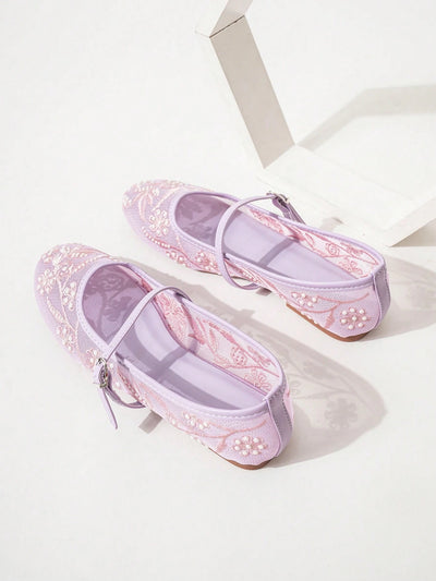 Women's Round Toe Mesh Ballet Flats