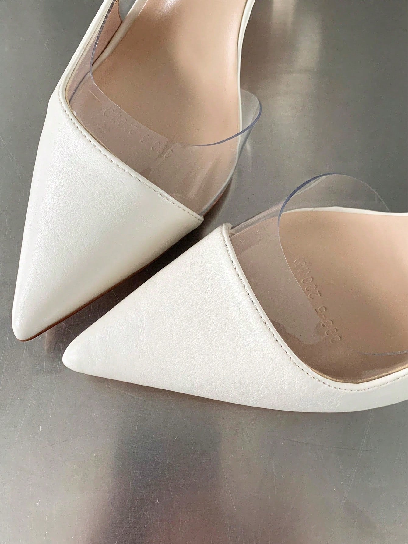 Women White Sculptural Heeled Pumps