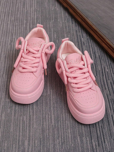 Fashionable Color-block White Sneakers