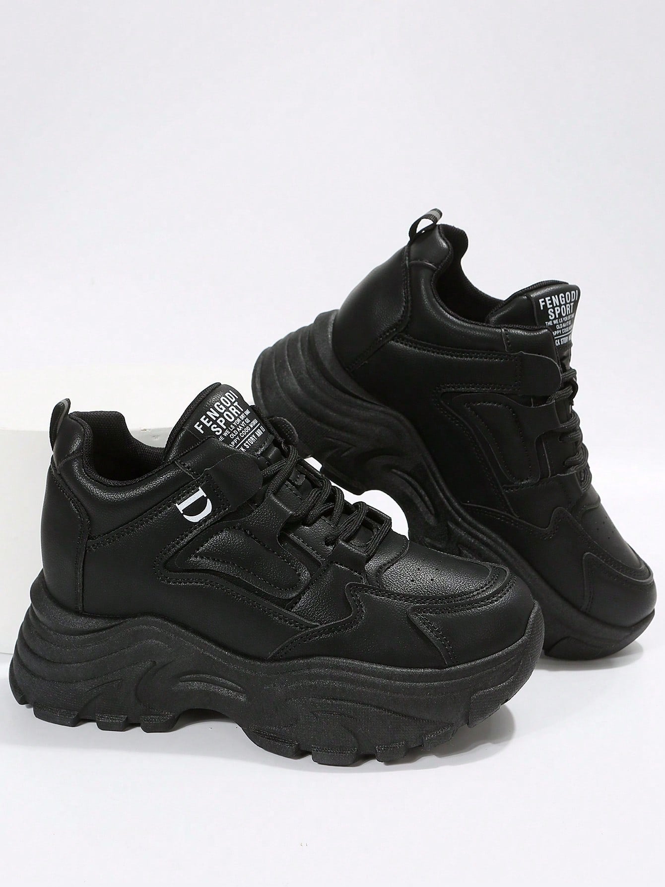 Women's Platform Sneakers With Wedge Heels