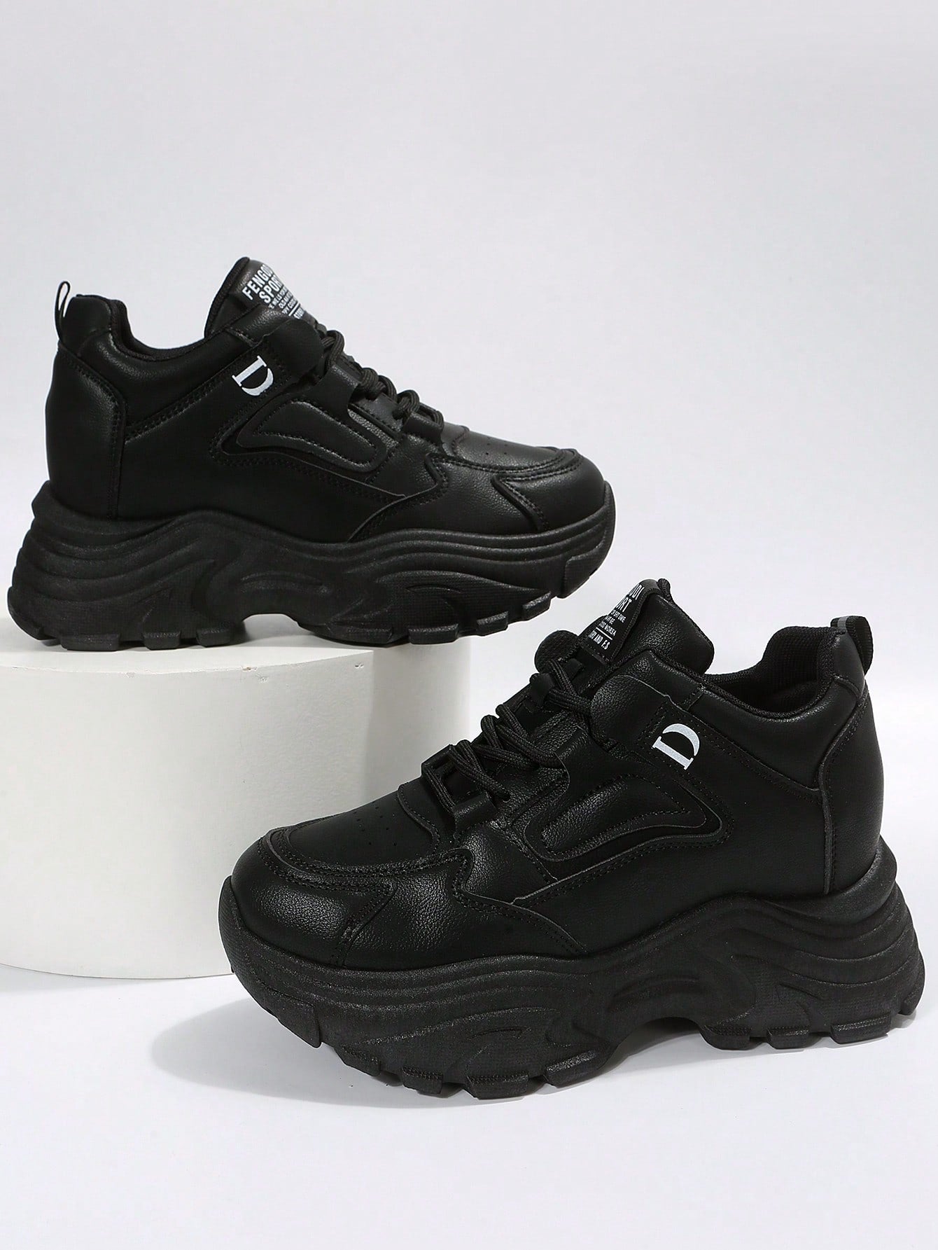 Women's Platform Sneakers With Wedge Heels