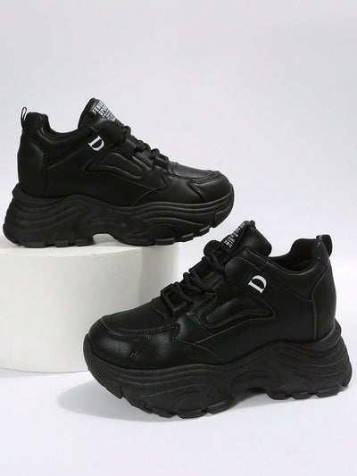 Women's Platform Sneakers With Wedge Heels