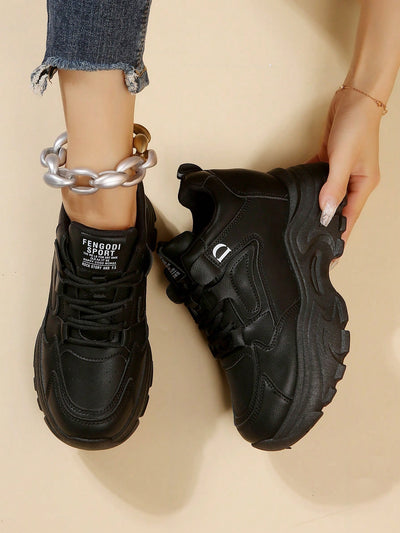 Women's Platform Sneakers With Wedge Heels
