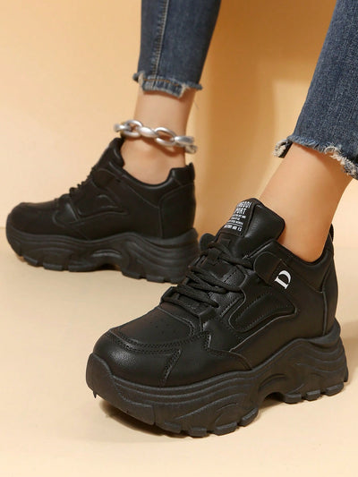 Women's Platform Sneakers With Wedge Heels