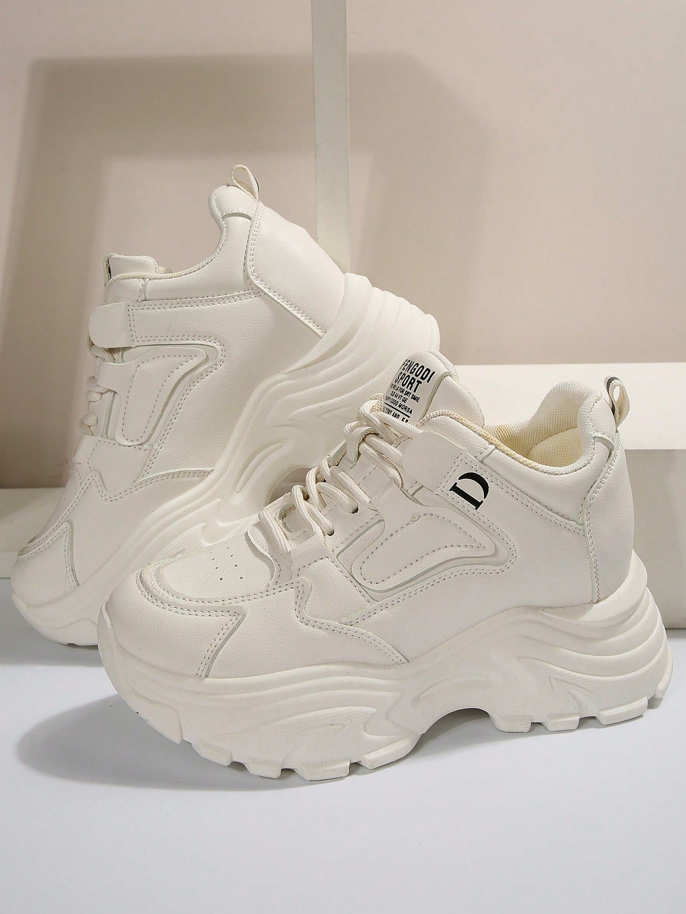 Women's Platform Sneakers With Wedge Heels