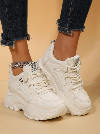 Women's Platform Sneakers With Wedge Heels