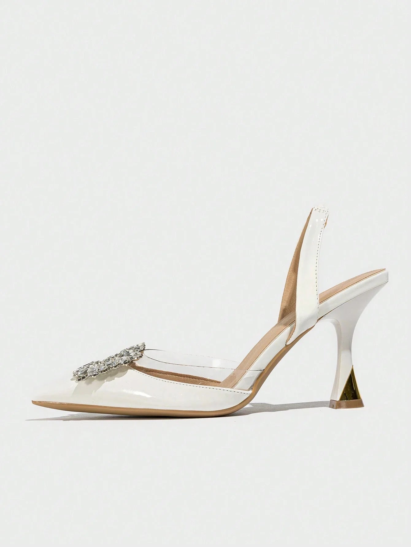 Women's Pointed Toe High Heels With Rhinestone Decoration