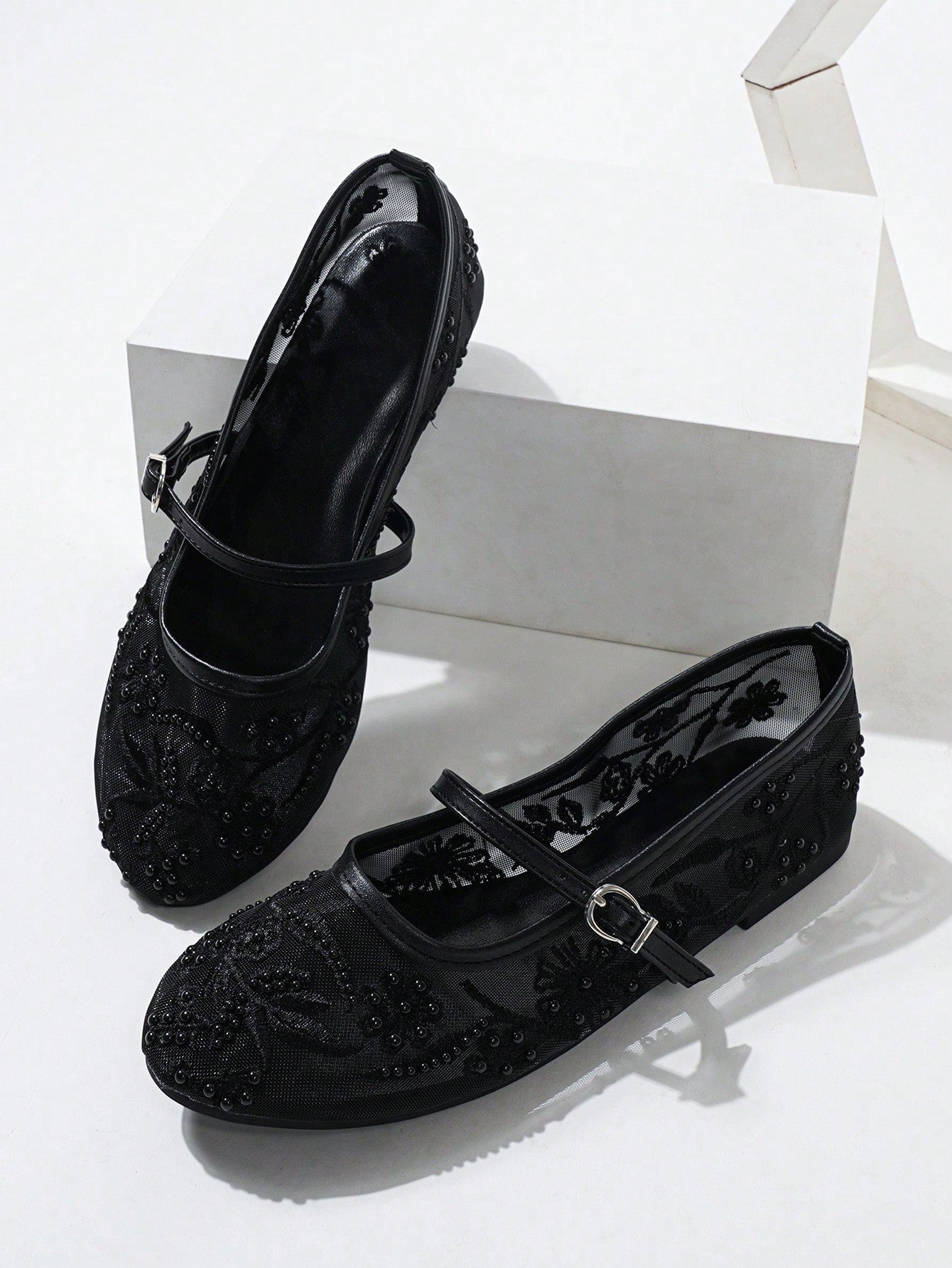 Women's Round Toe Mesh Ballet Flats