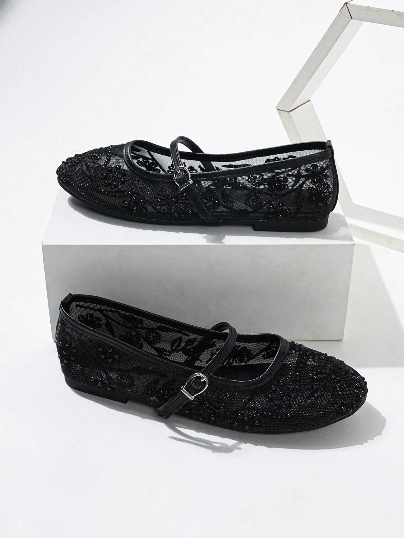 Women's Round Toe Mesh Ballet Flats