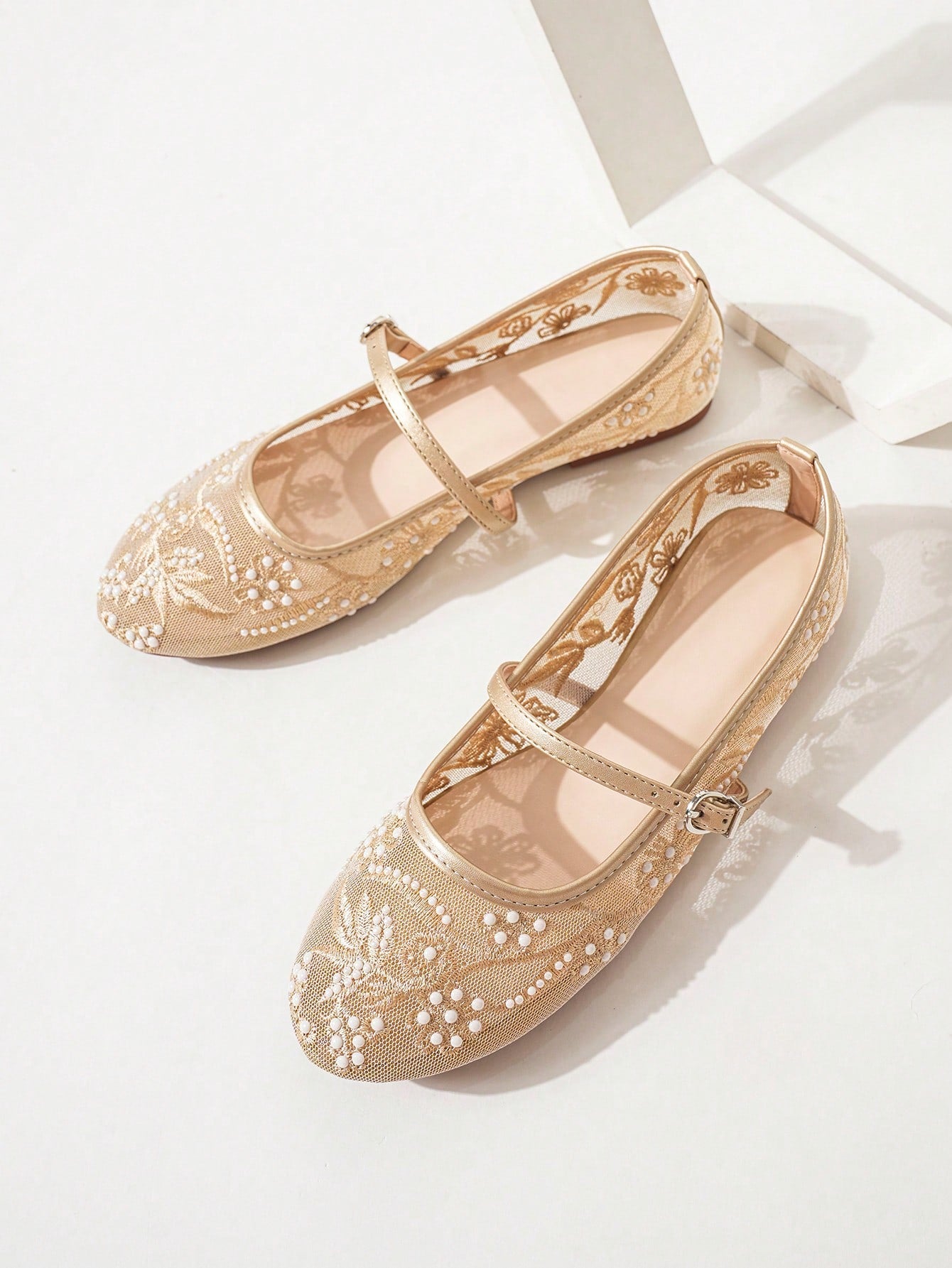 Women's Round Toe Mesh Ballet Flats